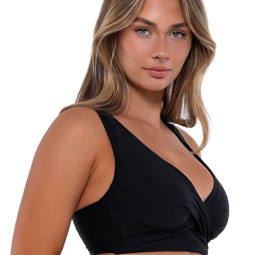 
                      
                        Sunsets Black Elsie Bikini Top Cup Sizes C to DD
                      
                    