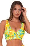 Sunsets Golden Tropics Sandbar Rib Elsie Bikini Top Cup Sizes C to DD