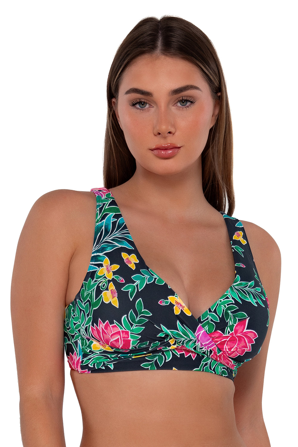 Sunsets Twilight Blooms Elsie Bikini Top Cup Sizes E to H