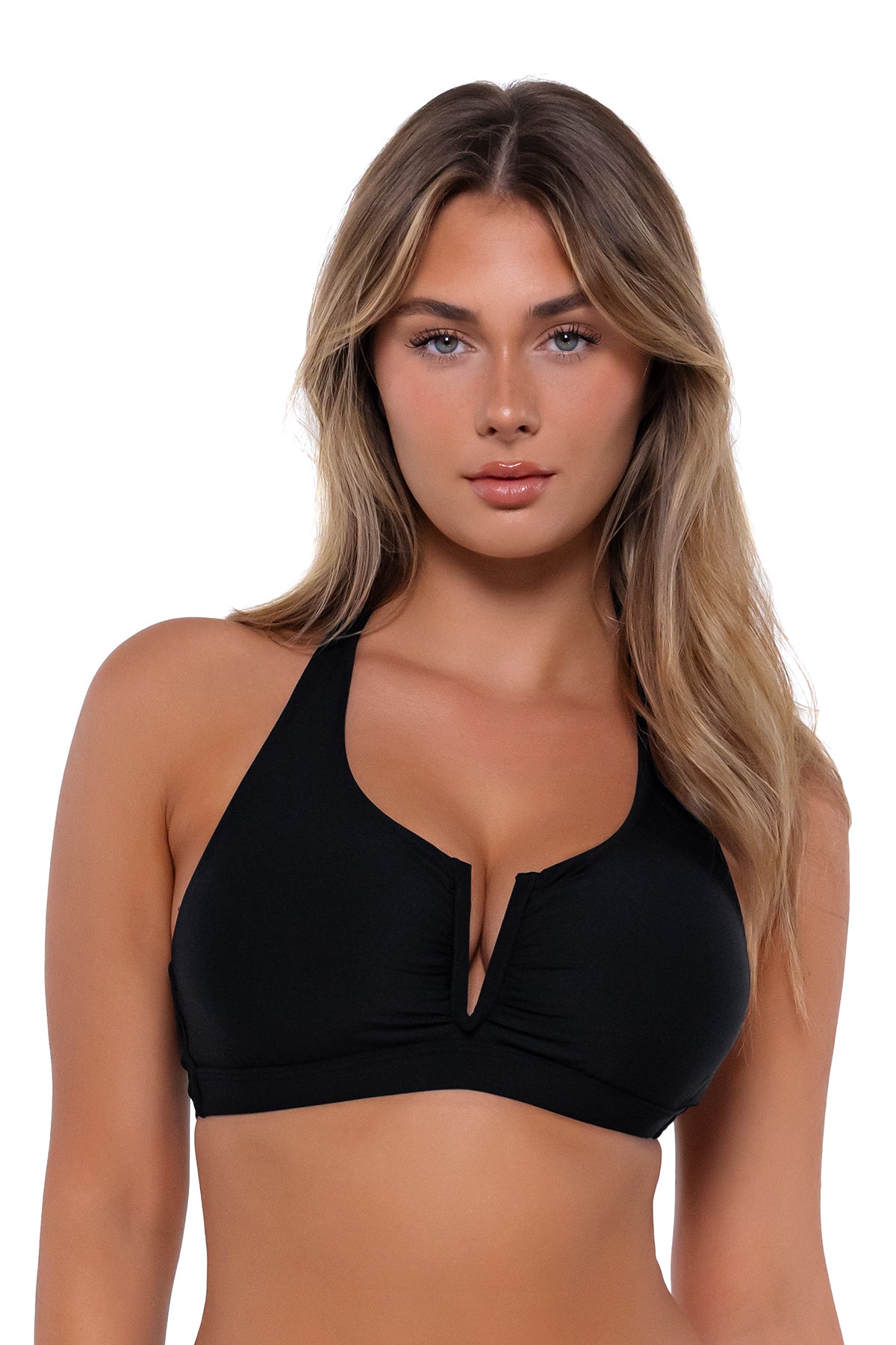 Sunsets Black Vienna V-Wire Bikini Top Cup Sizes C to DD