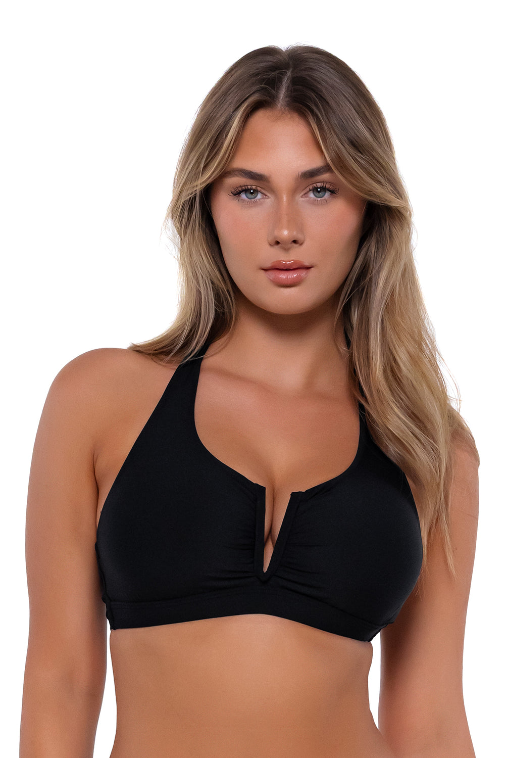 Sunsets Black Vienna V-Wire Bikini Top Cup Sizes E to H