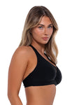 Sunsets Black Vienna V-Wire Bikini Top Cup Sizes E to H