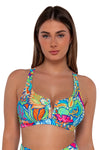 Sunsets Fiji Sandbar Rib Vienna V-Wire Bikini Top Cup Sizes E to H