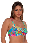 Sunsets Fiji Sandbar Rib Vienna V-Wire Bikini Top Cup Sizes E to H