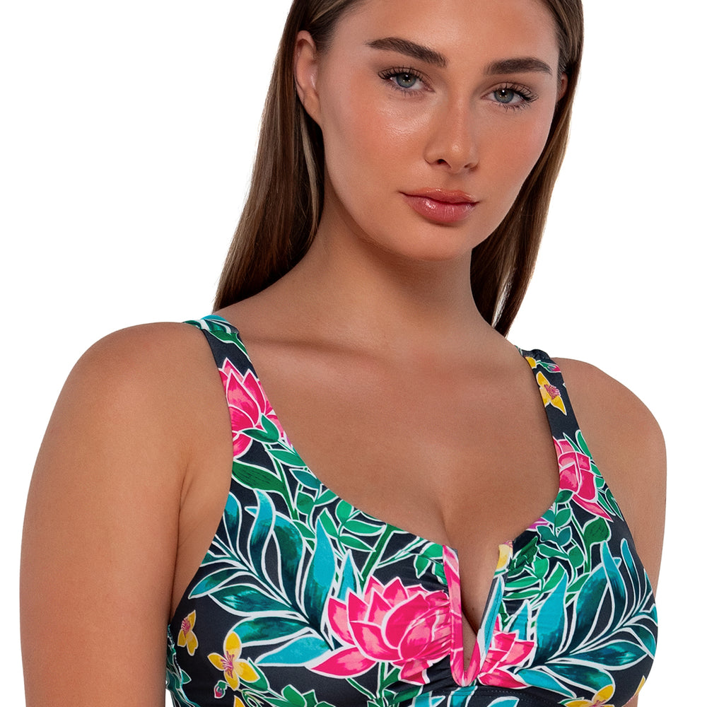 Sunsets Twilight Blooms Vienna V-Wire Bikini Top Cup Sizes C to DD