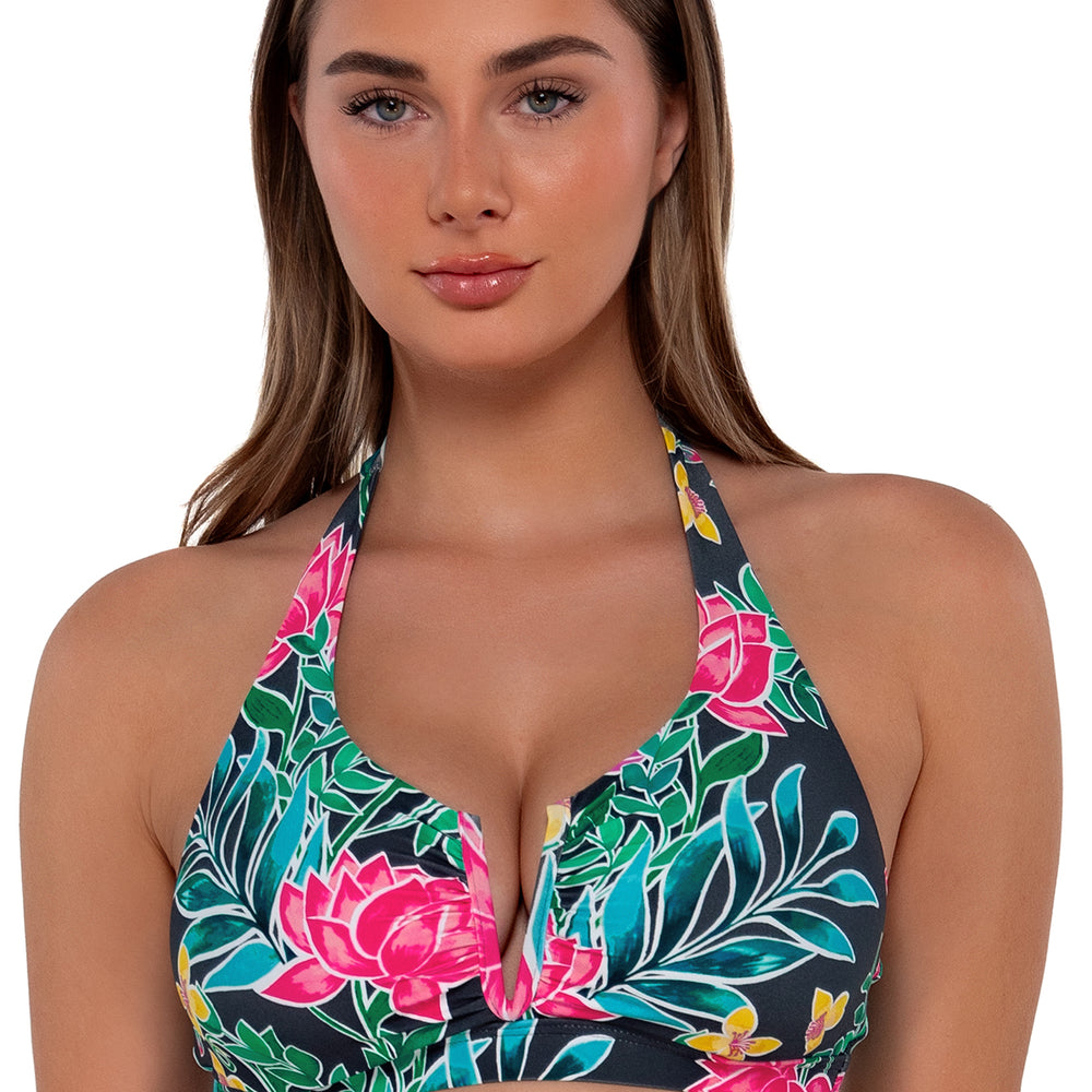 
                      
                        Sunsets Twilight Blooms Vienna V-Wire Bikini Top Cup Sizes E to H
                      
                    