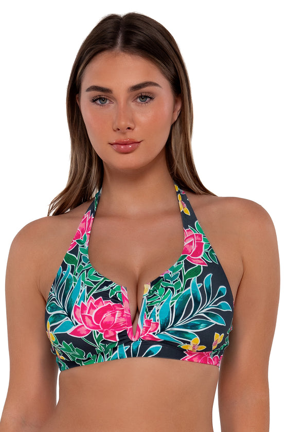 Sunsets Twilight Blooms Vienna V-Wire Bikini Top Cup Sizes E to H