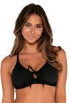 Sunsets Black Kauai Keyhole Bikini Top Cup Sizes E to H