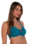 Sunsets Avalon Teal Kauai Keyhole Bikini Top Cup Sizes E to H