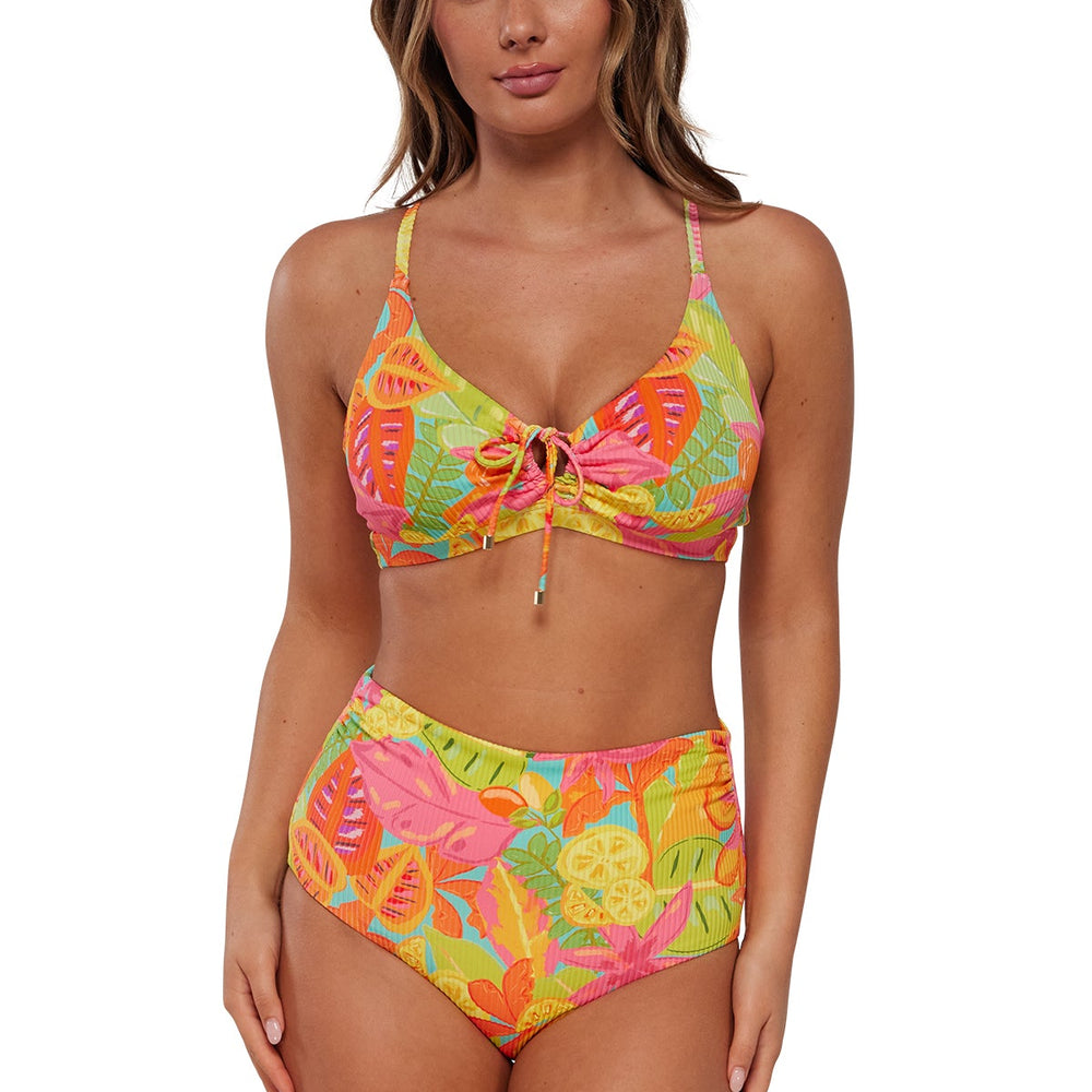 Sunsets Citrus Grove Sandbar Rib Capri High Waist Bottom
