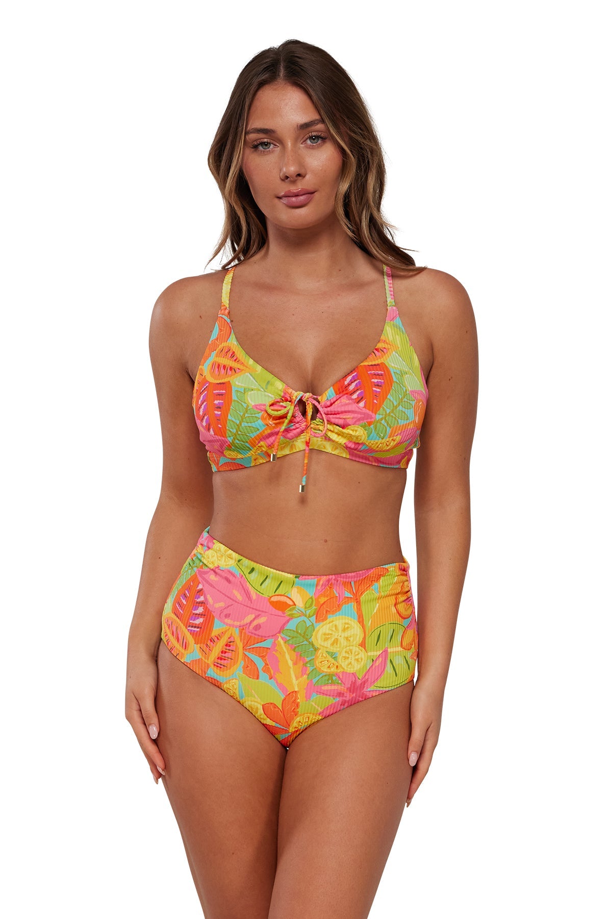 Sunsets Citrus Grove Sandbar Rib Capri High Waist Bottom