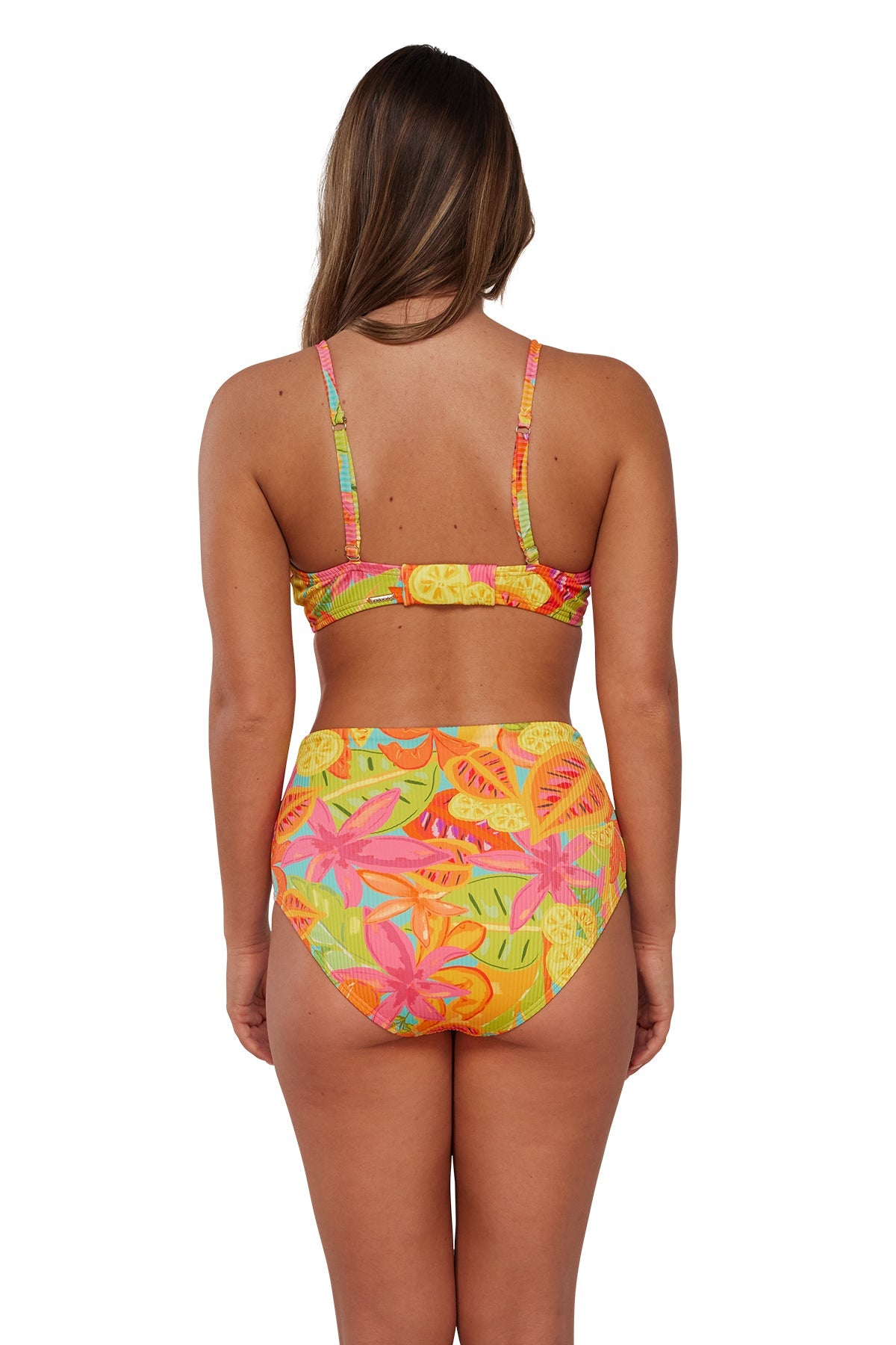 Sunsets Citrus Grove Sandbar Rib Capri High Waist Bottom