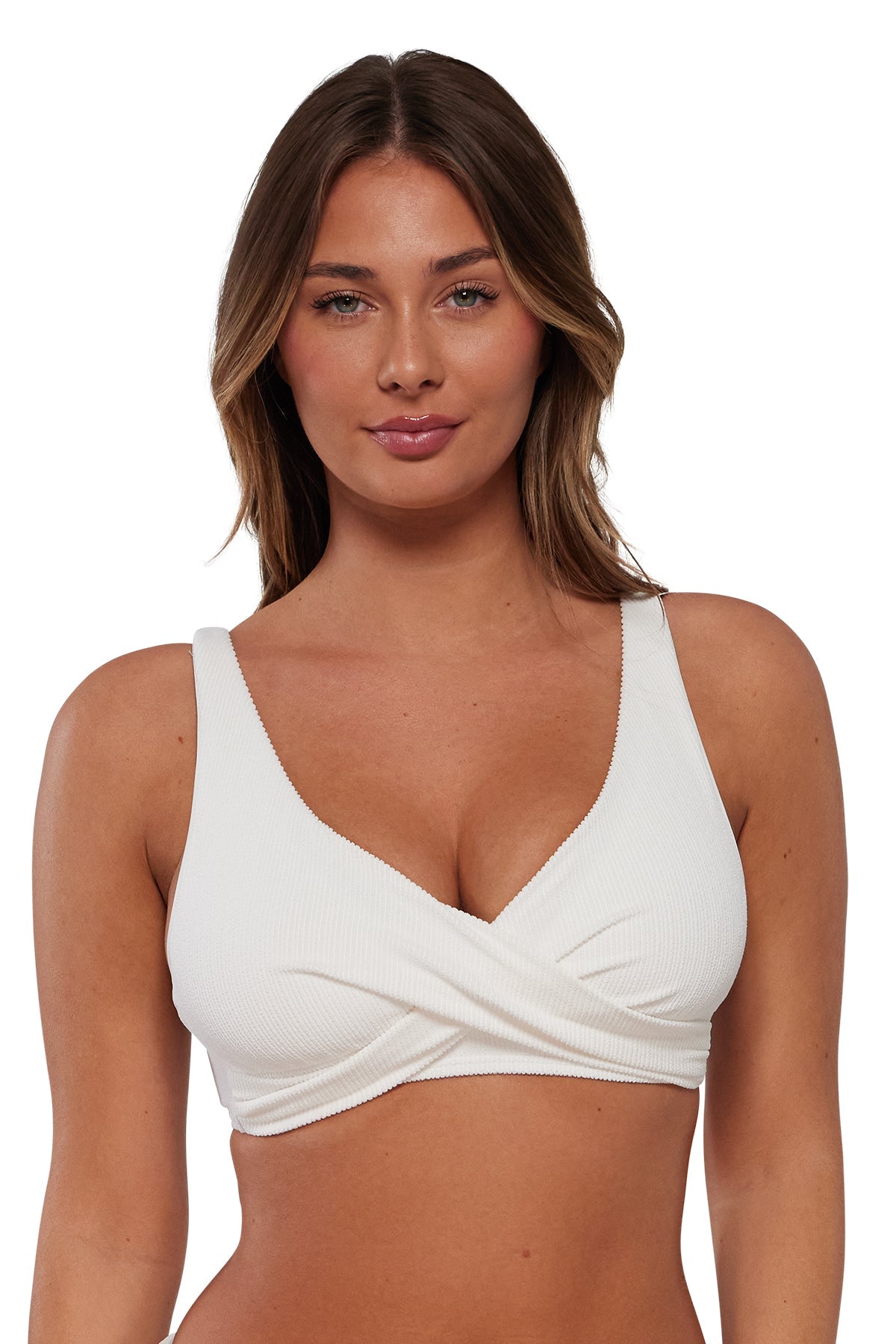 Pacifica Coconut Sorbet Mirabella Top with Trim