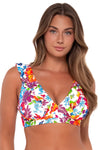 Sunsets Camilla Flora Willa Wireless Bikini Top Cup Sizes E to H