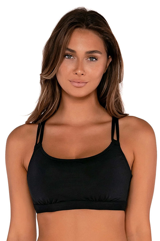 Sunsets Black Taylor Bralette Bikini Top Cup Sizes C to DD