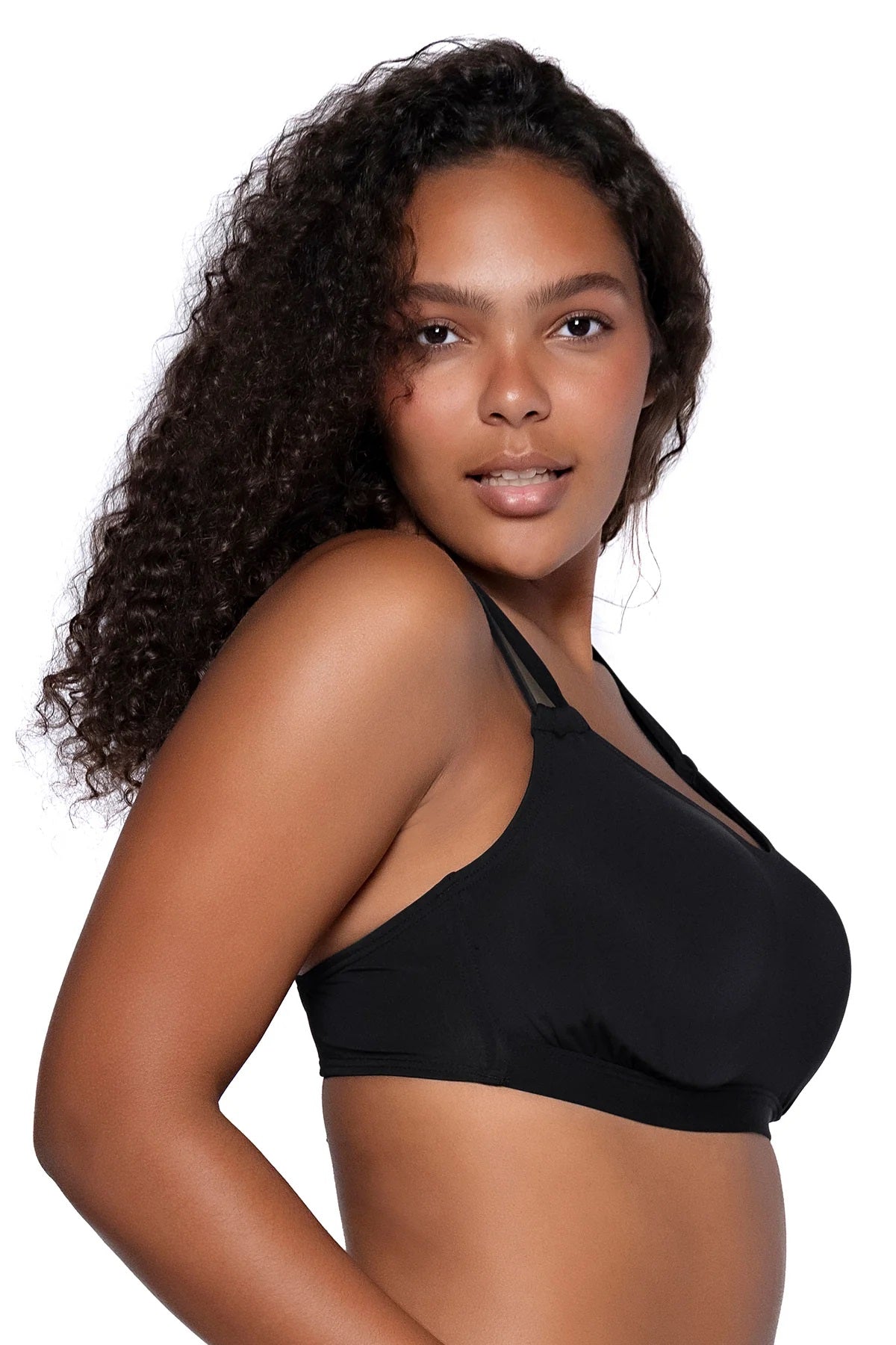 Sunsets Black Taylor Bralette Bikini Top Cup Sizes E to H