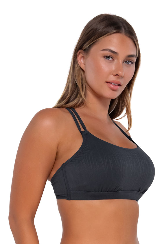Sunsets Slate Seagrass Texture Taylor Bralette Bikini Top Cup Sizes C to DD