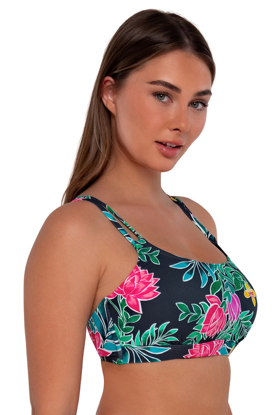 Sunsets Twilight Blooms Taylor Bralette Bikini Top Cup Sizes E to H