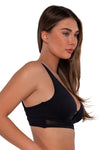 Sunsets Black Seagrass Texture Danica Bikini Top Cup Sizes E to H