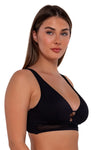 Sunsets Black Seagrass Texture Danica Bikini Top Cup Sizes E to H