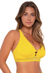 Sunsets Lemon Zest Sandbar Rib Danica Bikini Top Cup Sizes C to DD