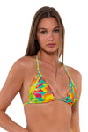 Sunsets Lush Luau Laney Triangle Cup Sizes Bikini Top