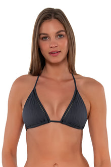  Sunsets Slate Seagrass Texture Laney Triangle Cup Sizes Bikini Top