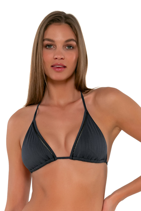 Sunsets Slate Seagrass Texture Laney Triangle Cup Sizes Bikini Top