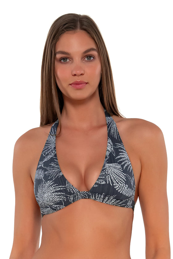 Sunsets Fanfare Seagrass Texture Faith Halter Cup Sizes Bikini Top