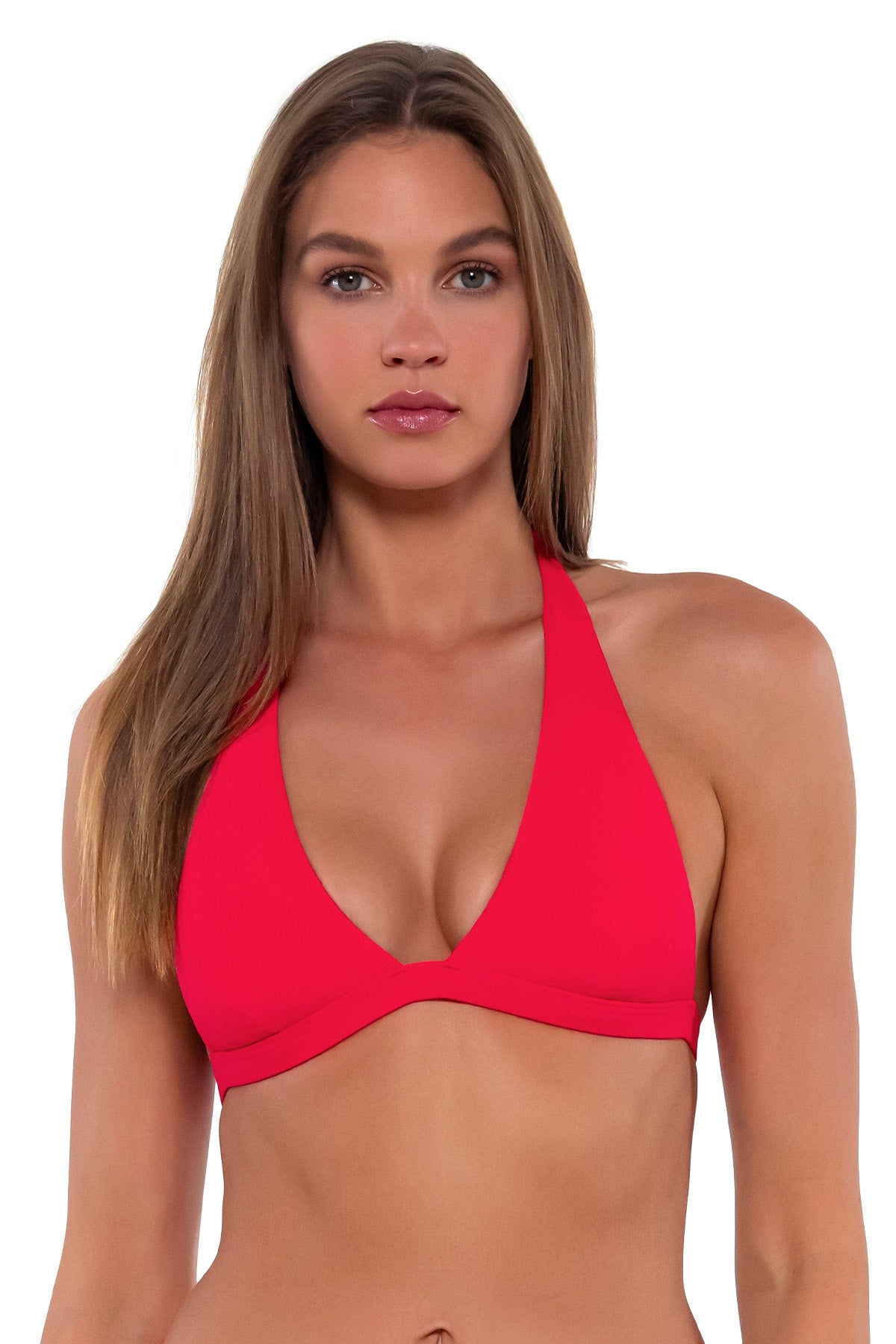 Sunsets Geranium Faith Halter Cup Sizes Bikini Top