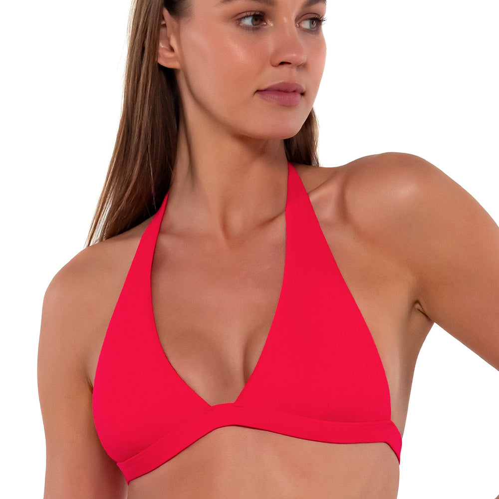 
                      
                        Sunsets Geranium Faith Halter Cup Sizes Bikini Top
                      
                    