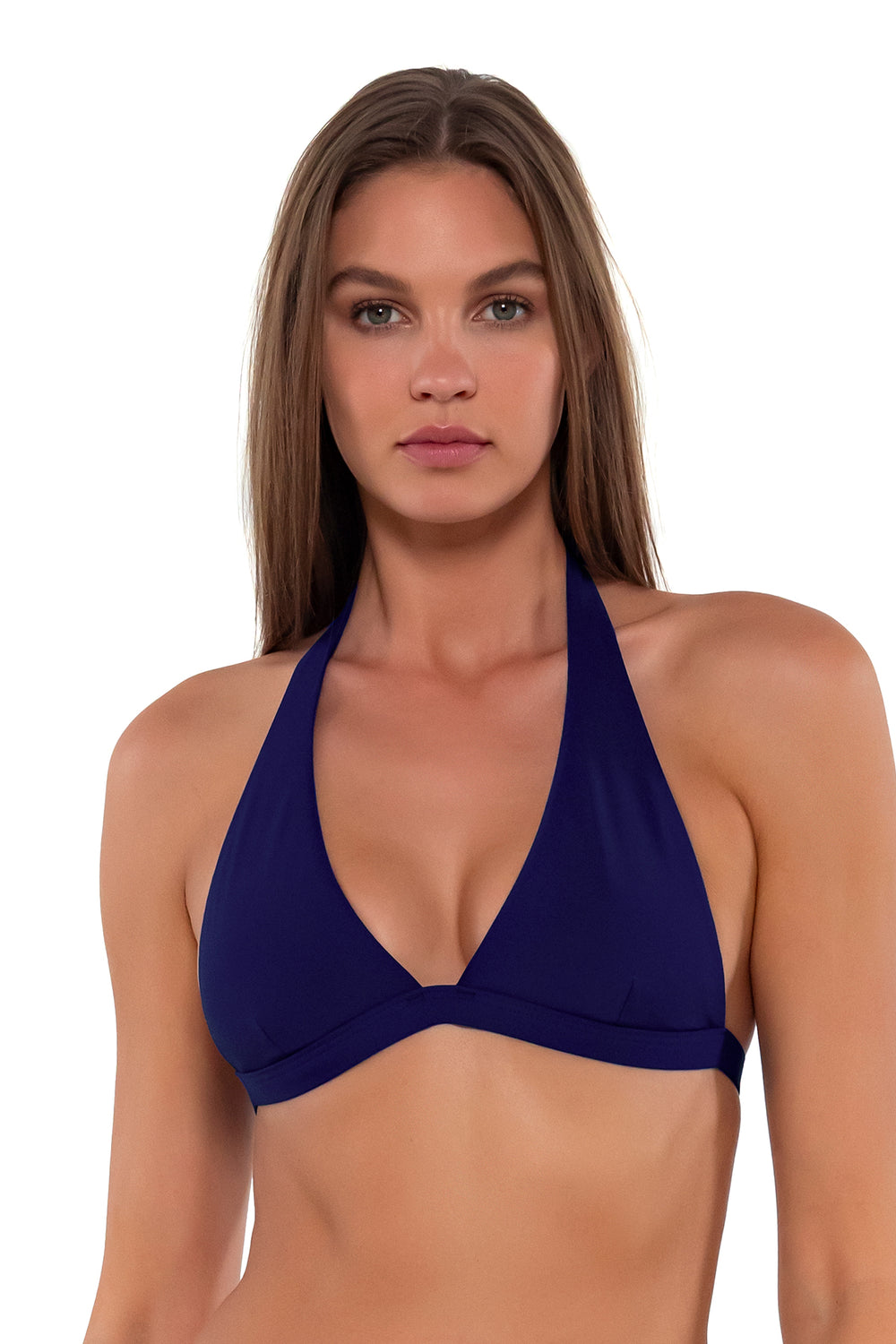 Sunsets Indigo Faith Halter Cup Sizes Bikini Top