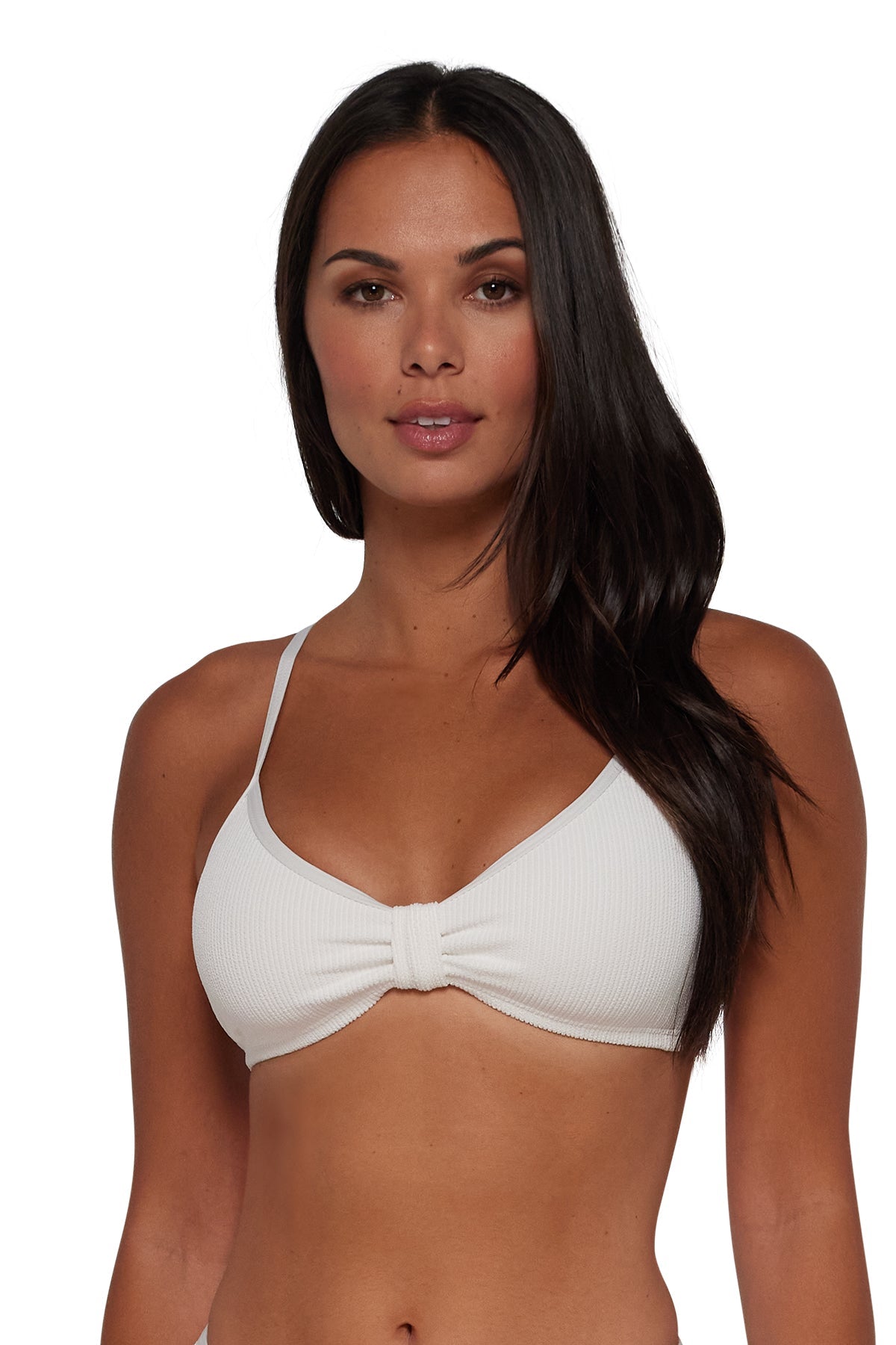 Pacifica Coconut Sorbet Indie Bralette Top with Trim