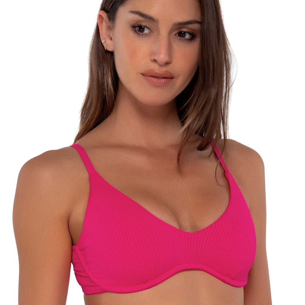 Sunsets Begonia Sandbar Rib Brooke U-Wire Cup Sizes Bikini Top