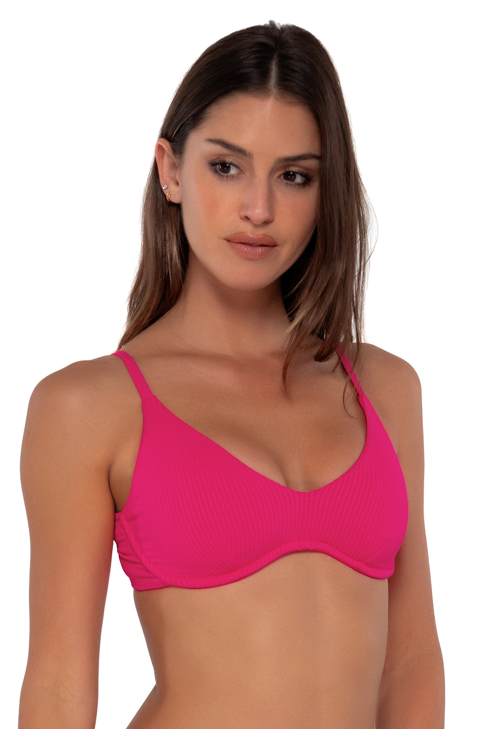 Sunsets Begonia Sandbar Rib Brooke U-Wire Cup Sizes Bikini Top