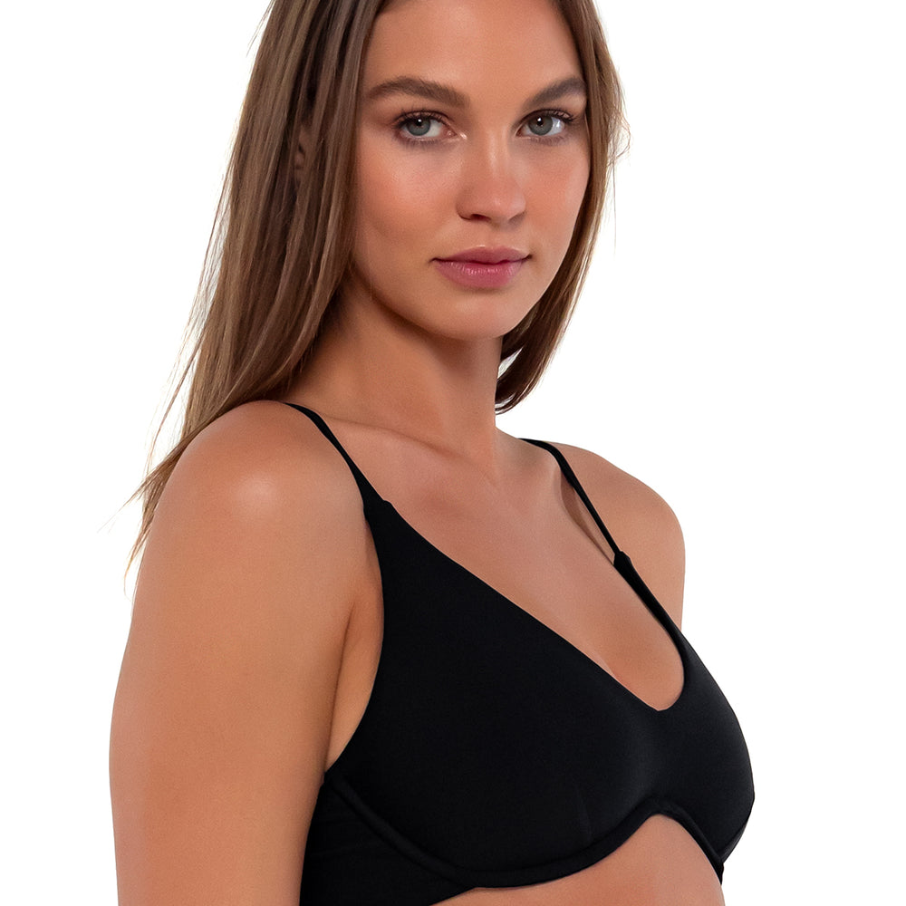 
                      
                        Sunsets Black Brooke U-Wire Cup Sizes Bikini Top
                      
                    