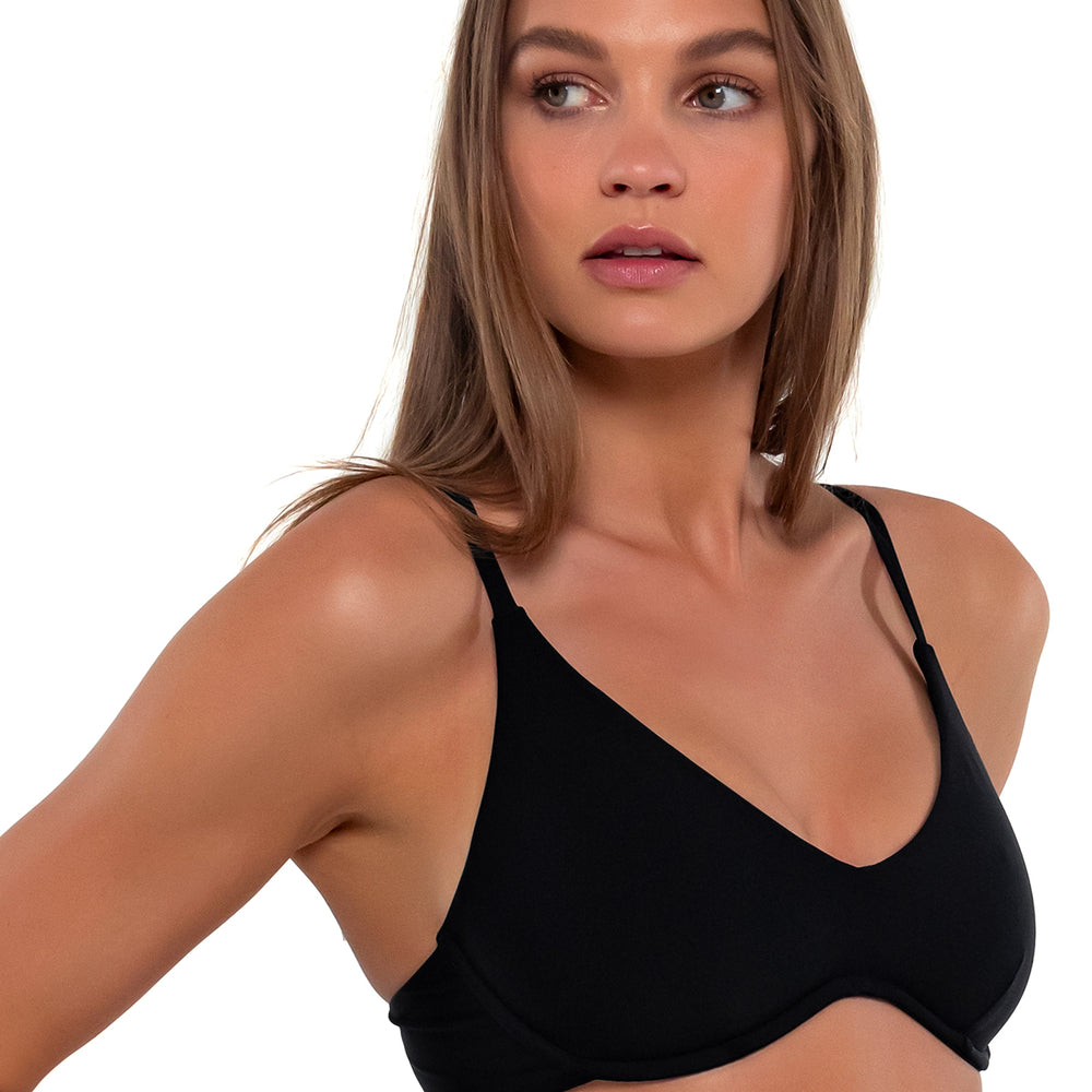 
                      
                        Sunsets Black Brooke U-Wire Cup Sizes Bikini Top
                      
                    