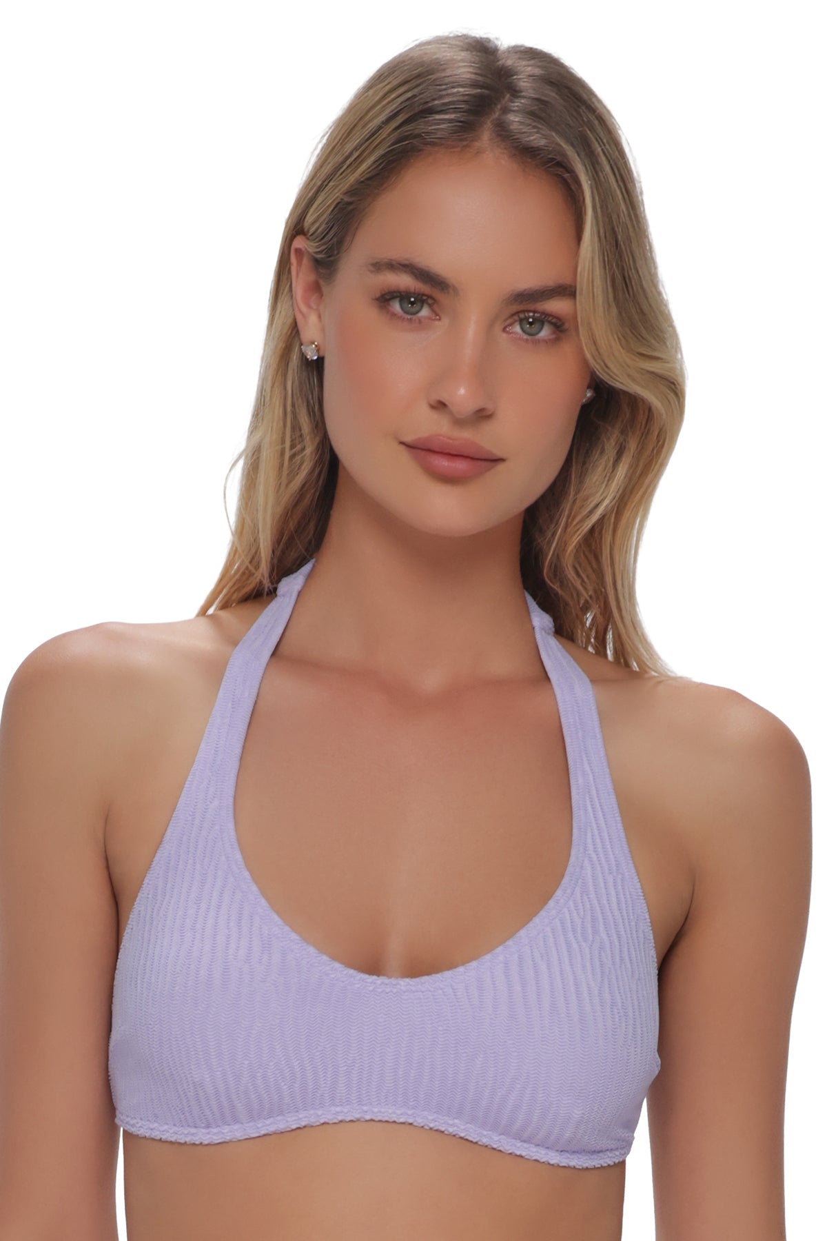 Pacifica by Sunsets Lilac Scrunch Splash Halter Top