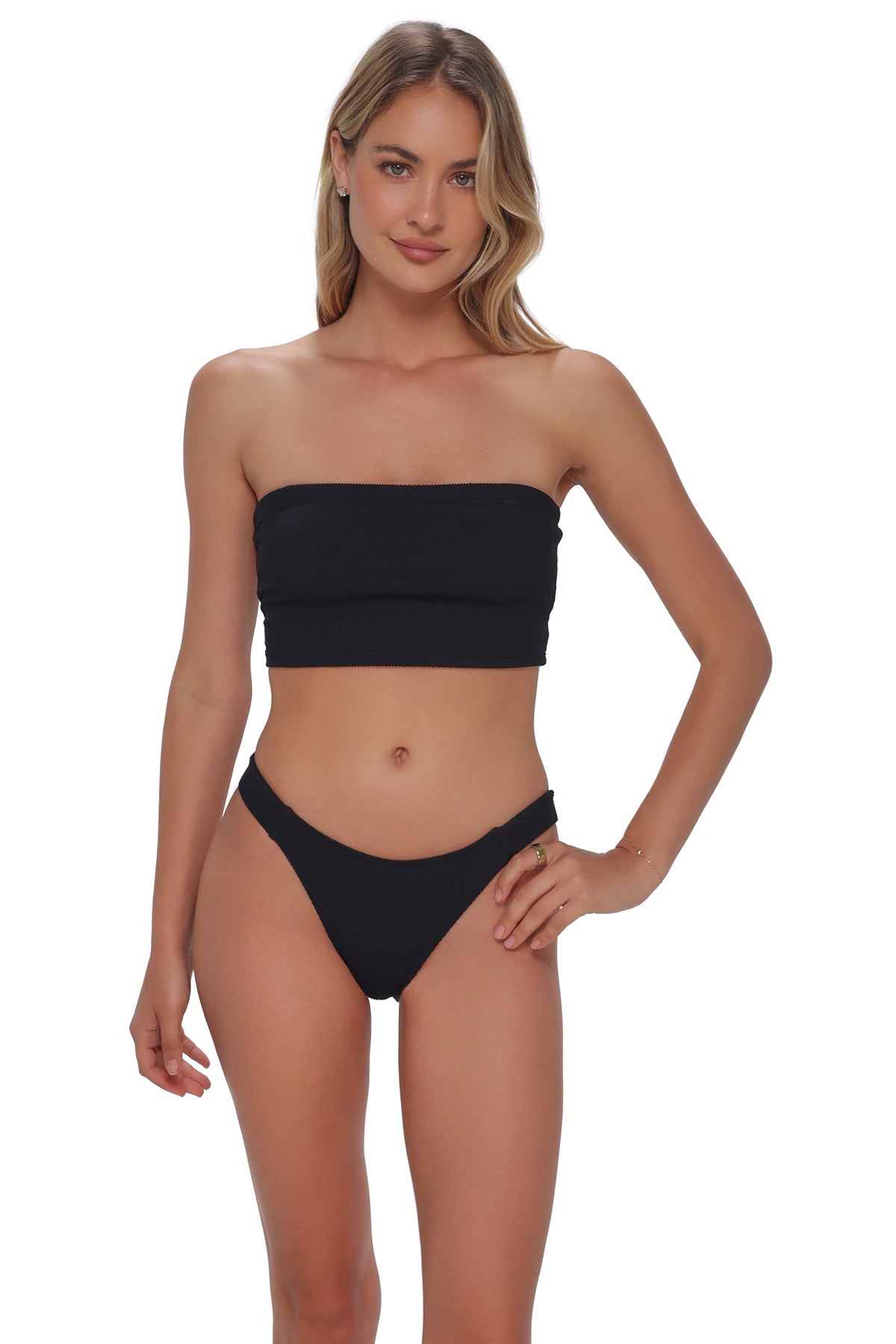 Pacifica Black Rib Shellie Tube Top