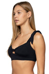 Sunsets Black Lily Bikini Top