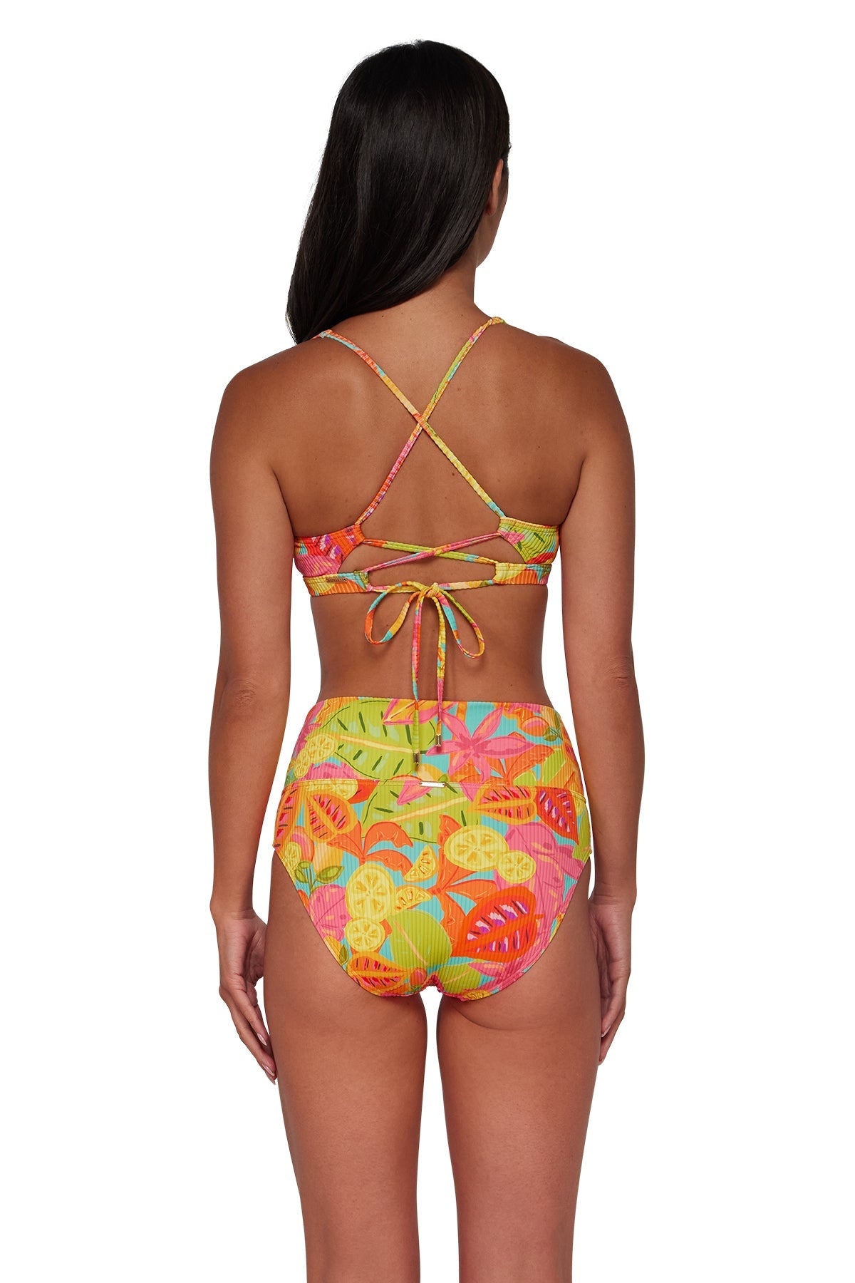Sunsets Citrus Grove Sandbar Rib Hannah High Waist Bottom