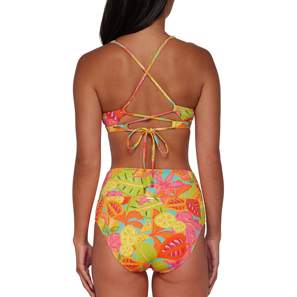 Sunsets Citrus Grove Sandbar Rib Hannah High Waist Bottom