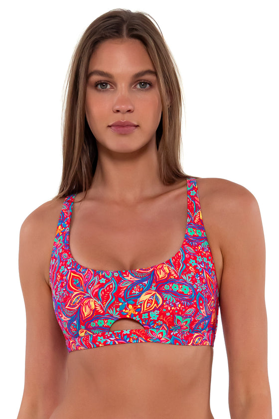 Sunsets Rue Paisley Brandi Bralette Bikini Top