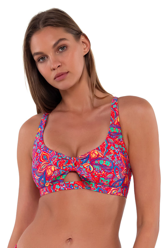 Sunsets Rue Paisley Brandi Bralette Bikini Top