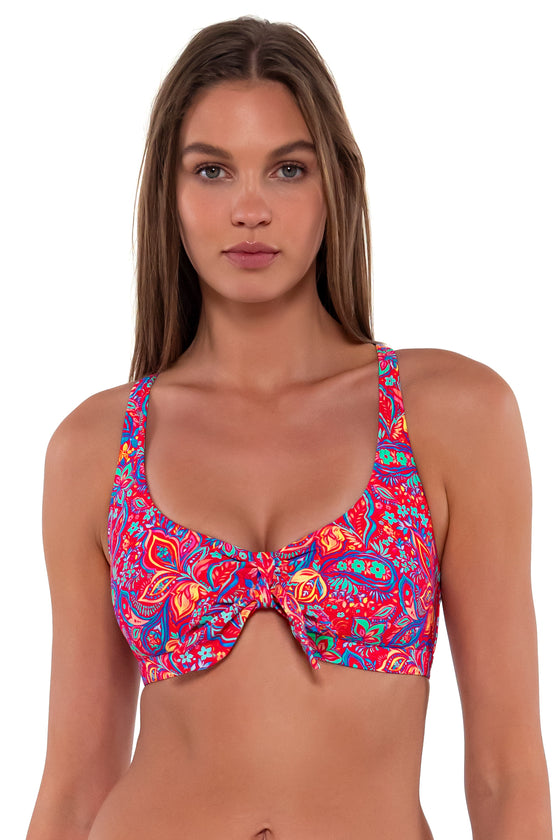 Sunsets Rue Paisley Brandi Bralette Bikini Top