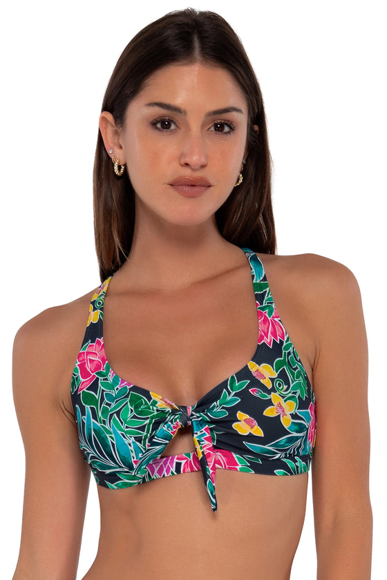 Sunsets Twilight Blooms Brandi Bralette Bikini Top