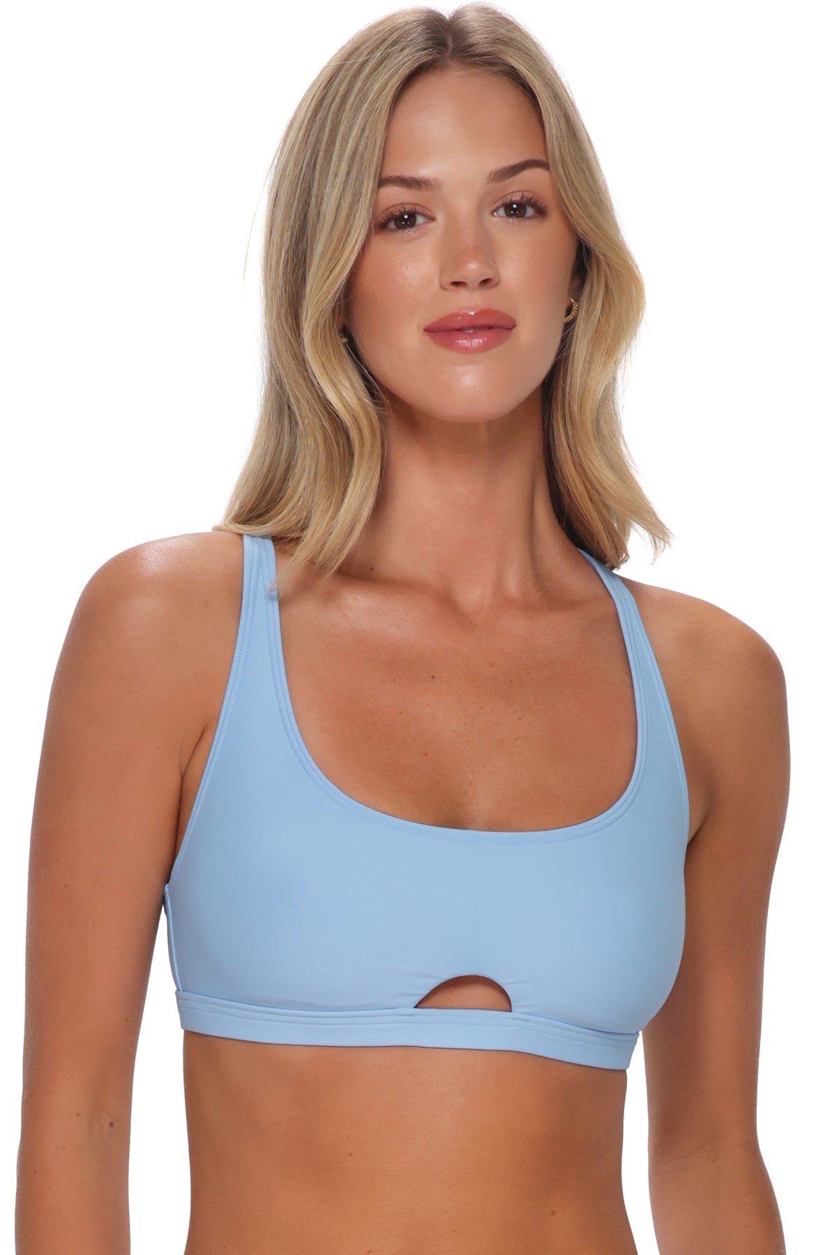 Sunsets Blue Whisper Brandi Bralette Top