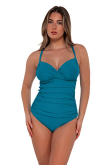 Sunsets Avalon Teal Serena Tankini Top Cup Sizes C to DD