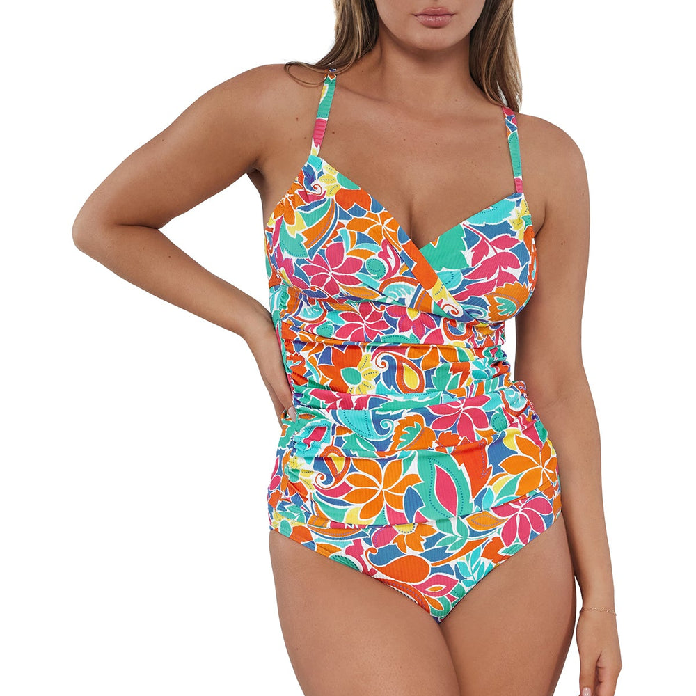 
                      
                        Sunsets Festive Floral Sandbar Rib Serena Tankini Top
                      
                    