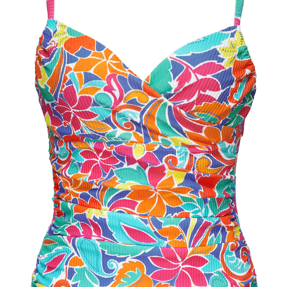 
                      
                        Sunsets Festive Floral Sandbar Rib Serena Tankini Top
                      
                    